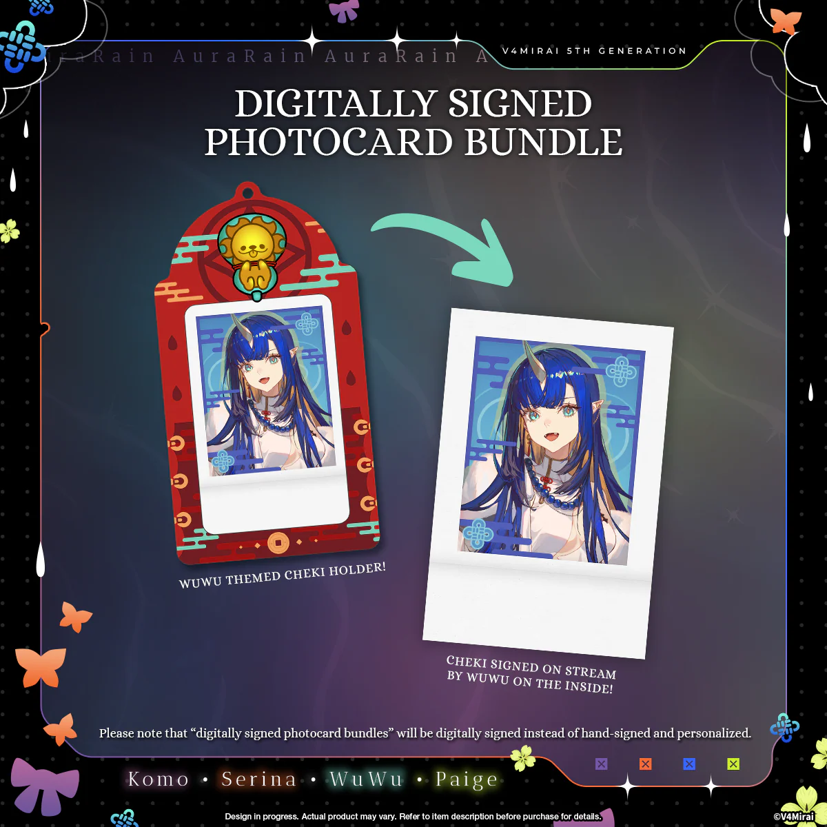 Aurarain Debut Merch - Digitally Signed Photocard Bundle - Image 3
