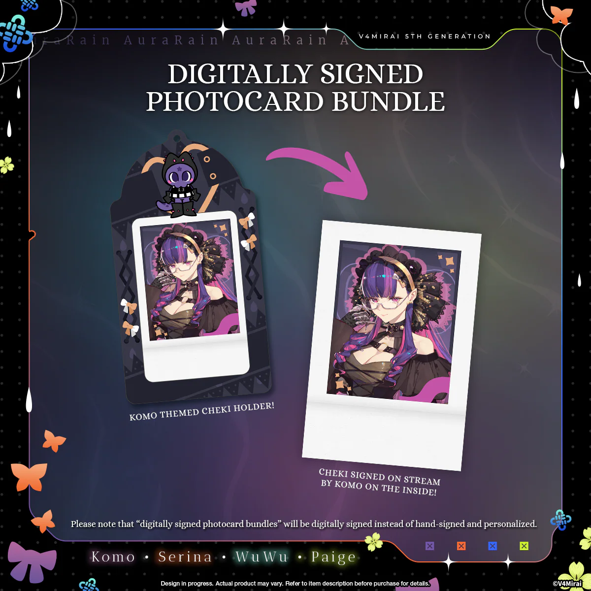 Aurarain Debut Merch - Digitally Signed Photocard Bundle - Image 4