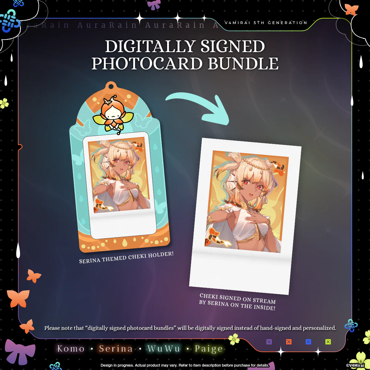 Aurarain Debut Merch - Digitally Signed Photocard Bundle - Image 5