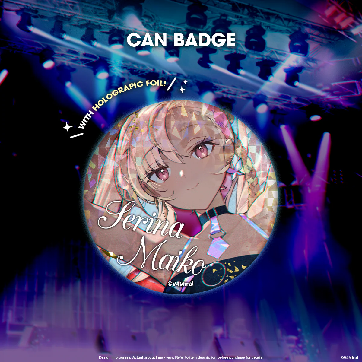 V4Mirai 1st Year Anniversary Merch - Can Badge - Image 2