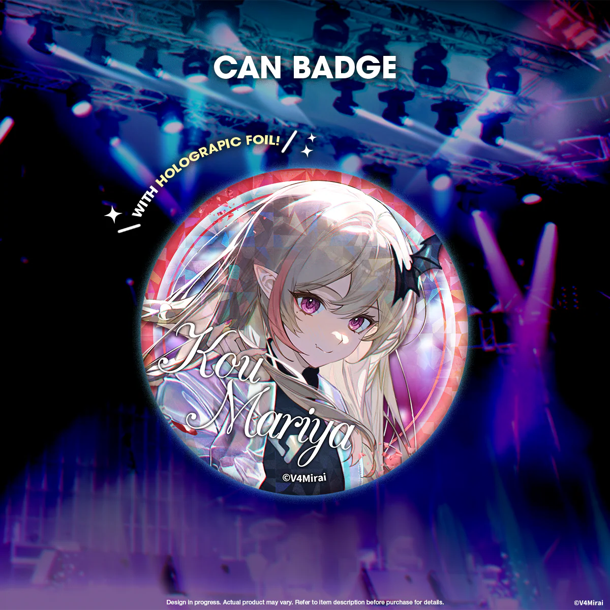 V4Mirai 1st Year Anniversary Merch - Can Badge - Image 3