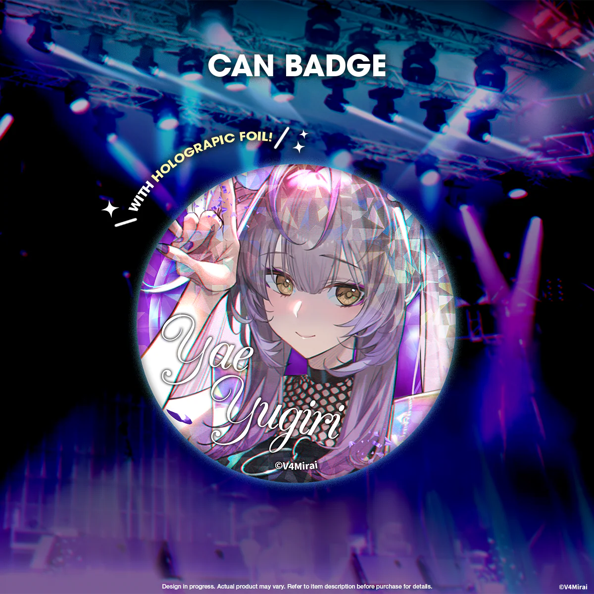 V4Mirai 1st Year Anniversary Merch - Can Badge - Image 4