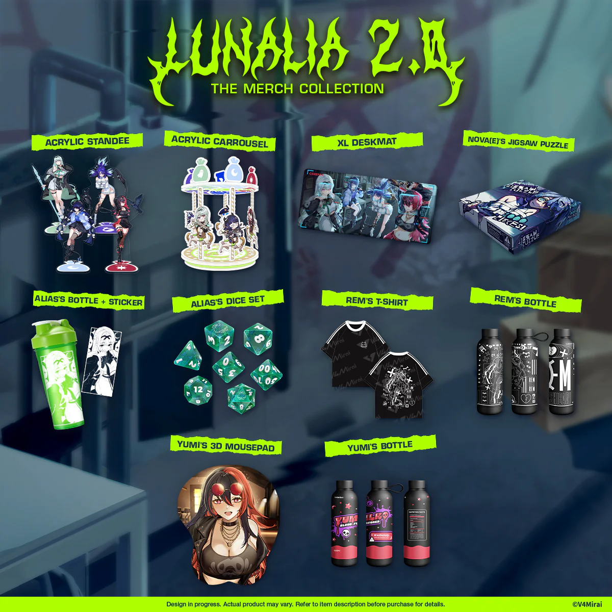 Lunalia Outfit 2.0 Merch - Acrylic Carrousel - Image 3