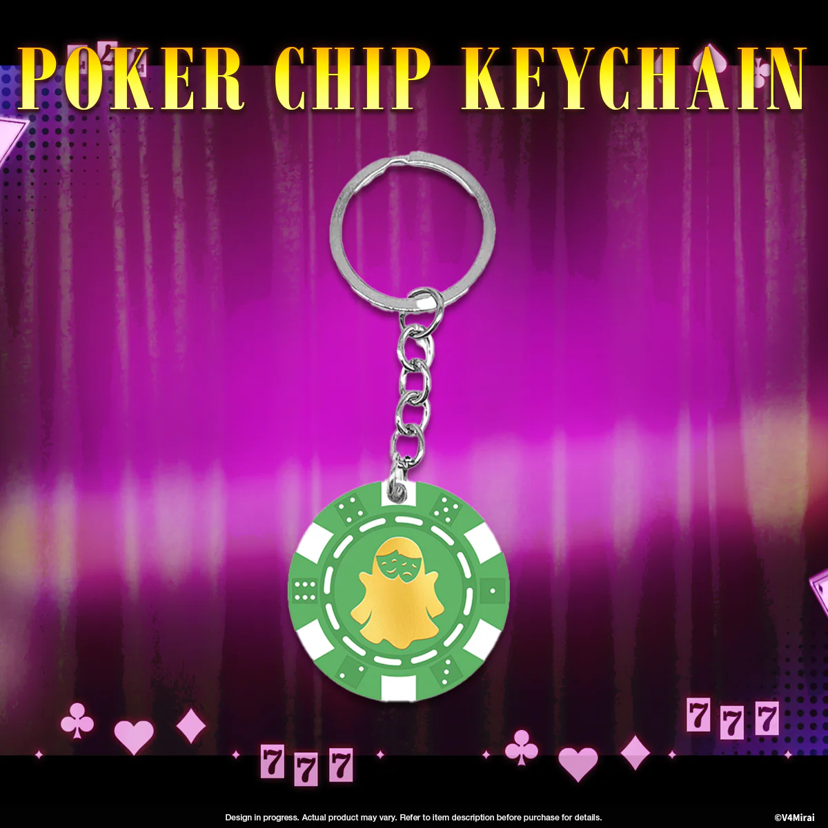 Lunalia 2nd Anniversary Merch - Poker Chip Keychain - Image 2