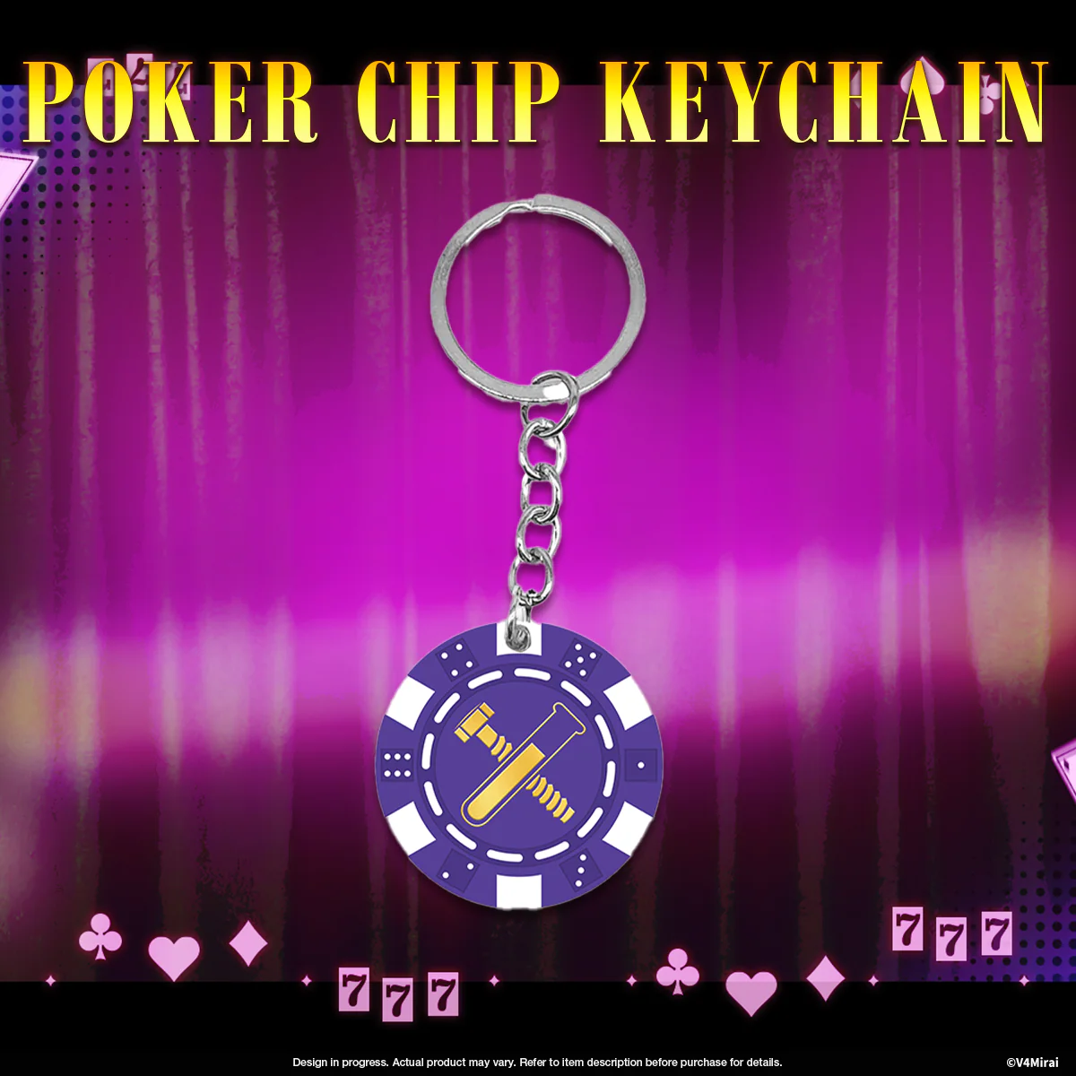 Lunalia 2nd Anniversary Merch - Poker Chip Keychain - Image 3