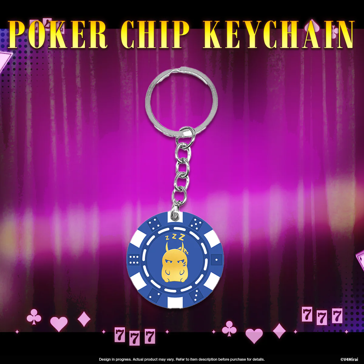 Lunalia 2nd Anniversary Merch - Poker Chip Keychain - Image 4