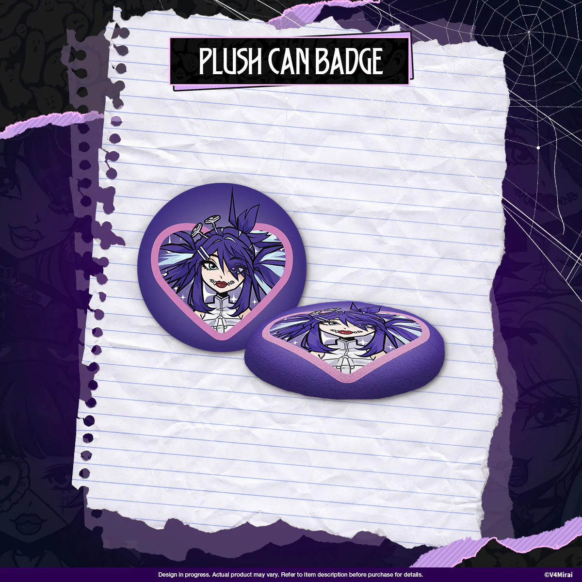 Lunalia Halloween Merch - Plush Can Badge - Image 3