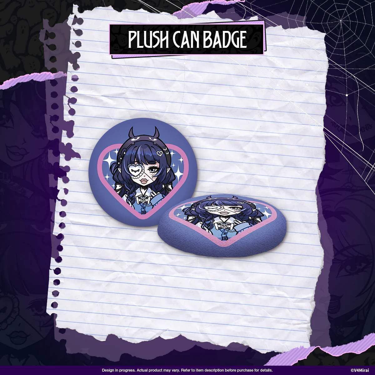 Lunalia Halloween Merch - Plush Can Badge - Image 4