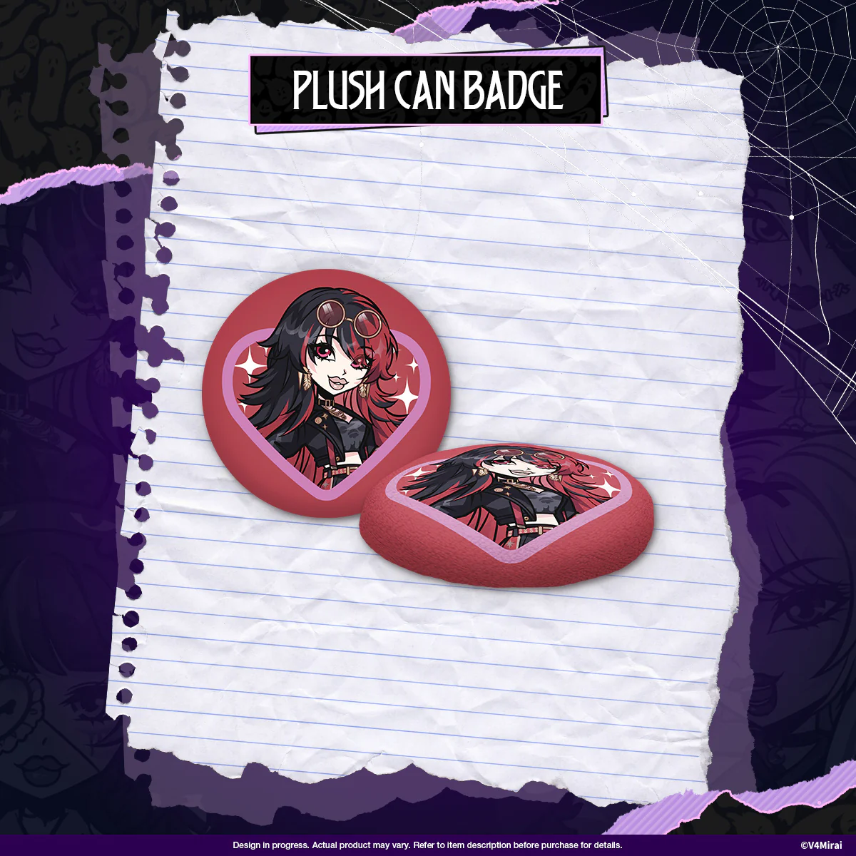 Lunalia Halloween Merch - Plush Can Badge - Image 5