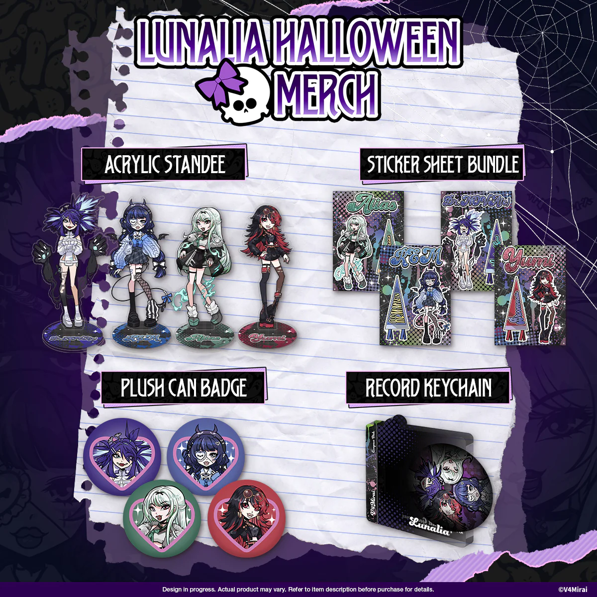 Lunalia Halloween Merch - Sticker Sheet Bundle - Image 6