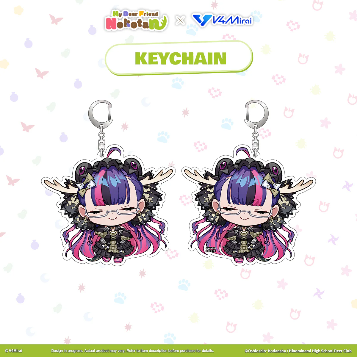 My Deer Friend Nokotan × V4Mirai Collab Merch - Keychain - Image 11