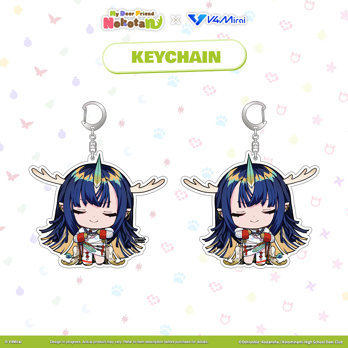 My Deer Friend Nokotan × V4Mirai Collab Merch - Keychain - Image 13