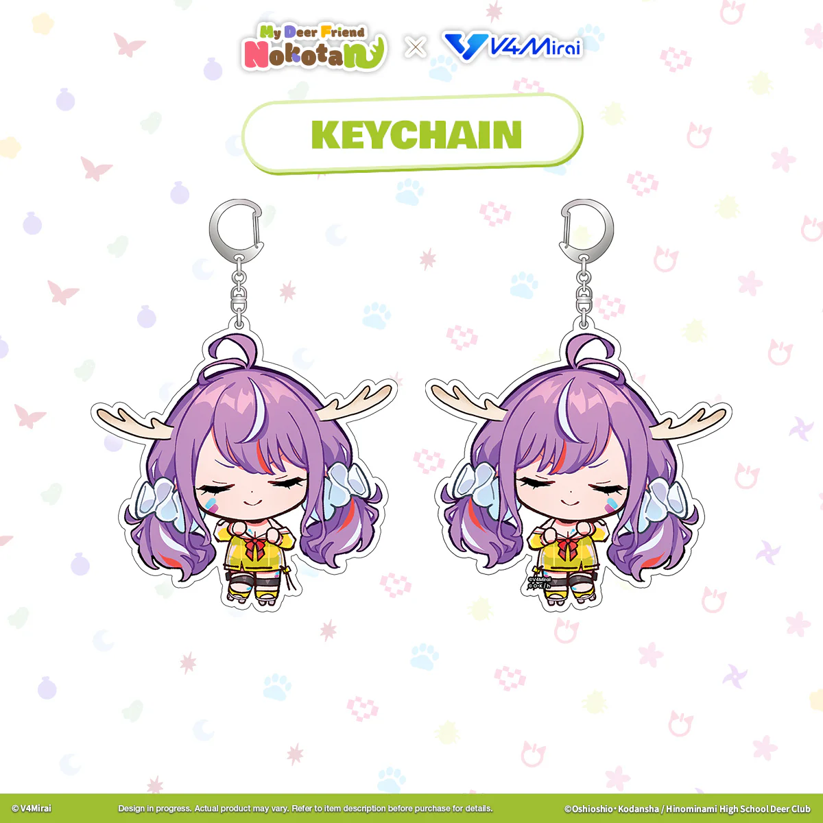 My Deer Friend Nokotan × V4Mirai Collab Merch - Keychain - Image 2