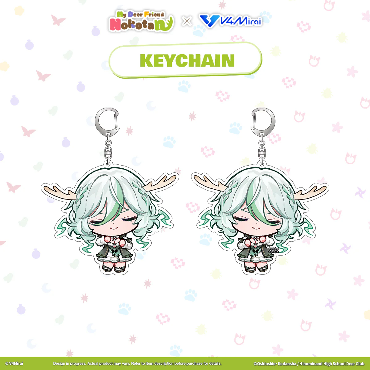 My Deer Friend Nokotan × V4Mirai Collab Merch - Keychain - Image 4