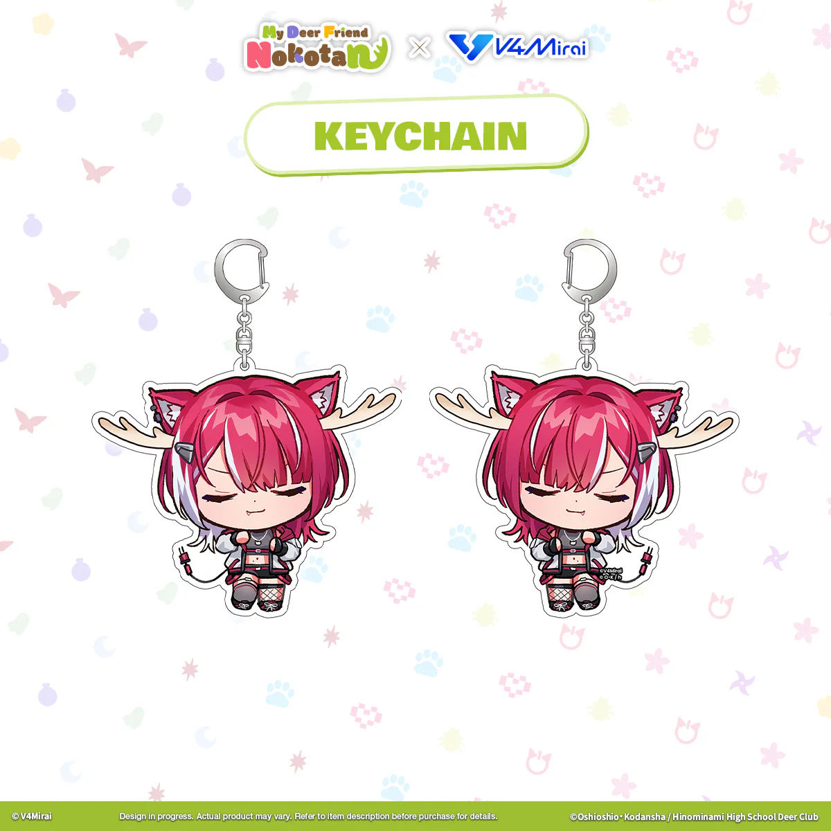 My Deer Friend Nokotan × V4Mirai Collab Merch - Keychain - Image 8