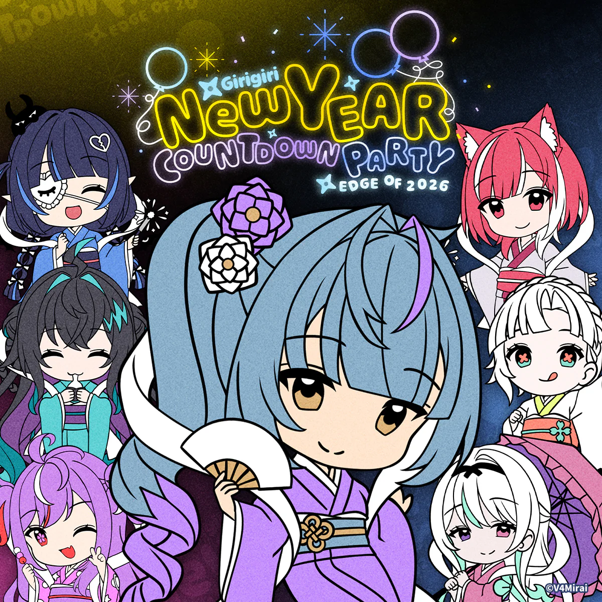 V4Mirai 2026 New Year Blessings Merch - Holographic Can Badge - Image 17