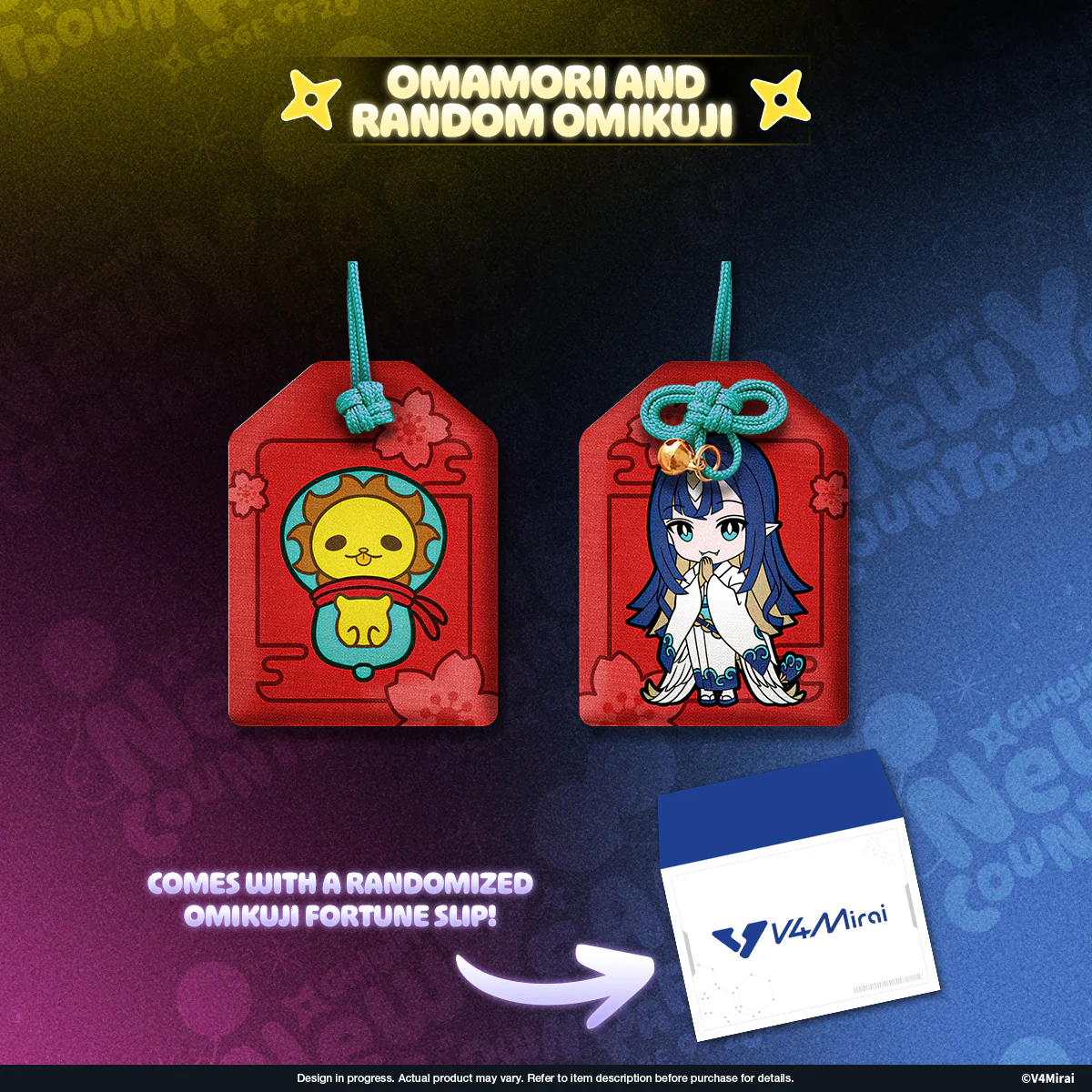 V4Mirai 2026 New Year Blessings Merch - Omamori and random Omikuji - Image 13