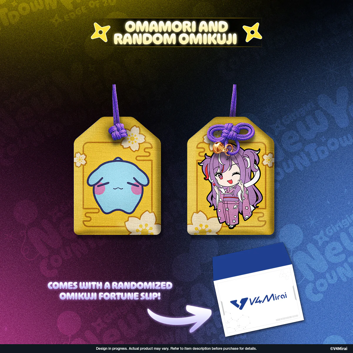 V4Mirai 2026 New Year Blessings Merch - Omamori and random Omikuji - Image 3