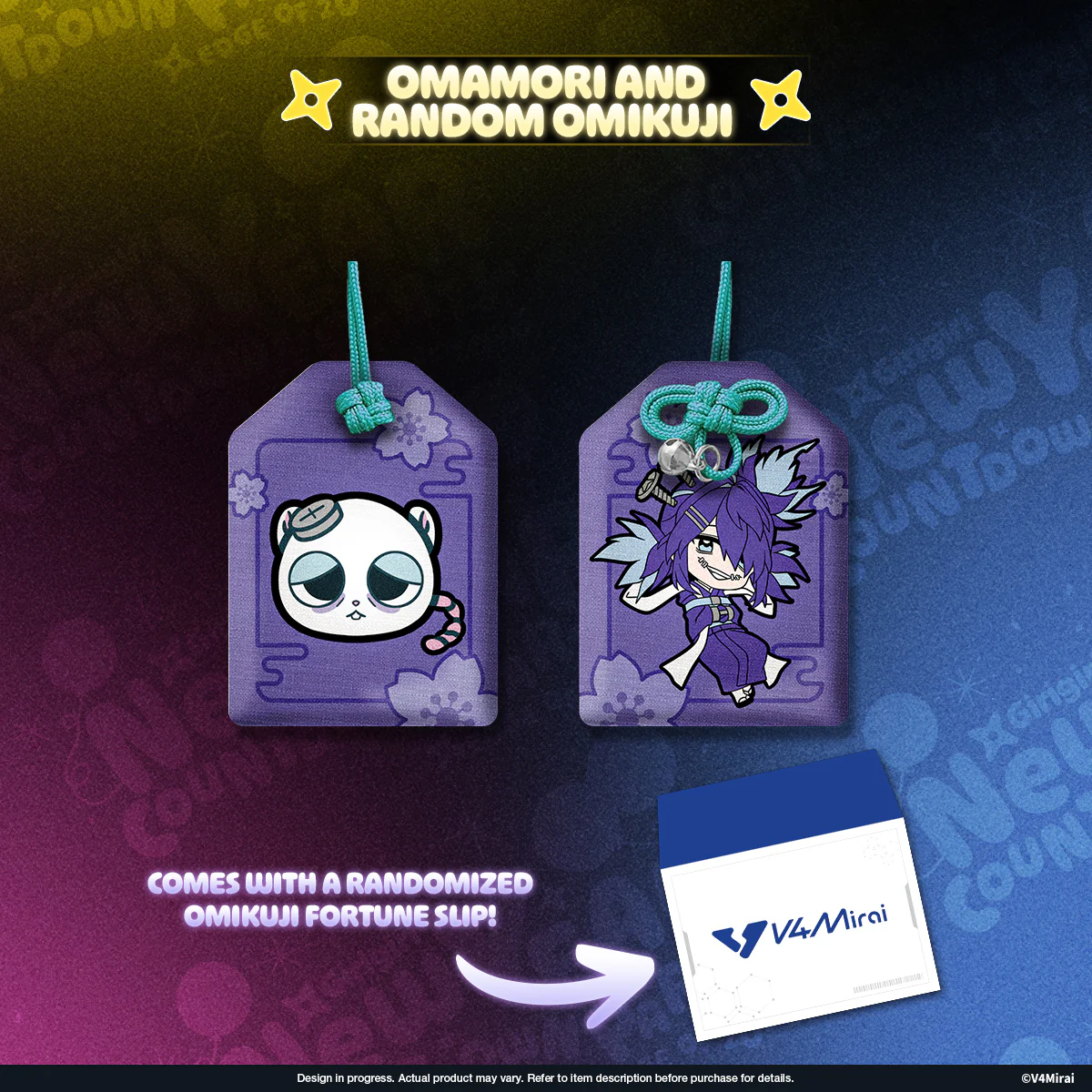 V4Mirai 2026 New Year Blessings Merch - Omamori and random Omikuji - Image 5