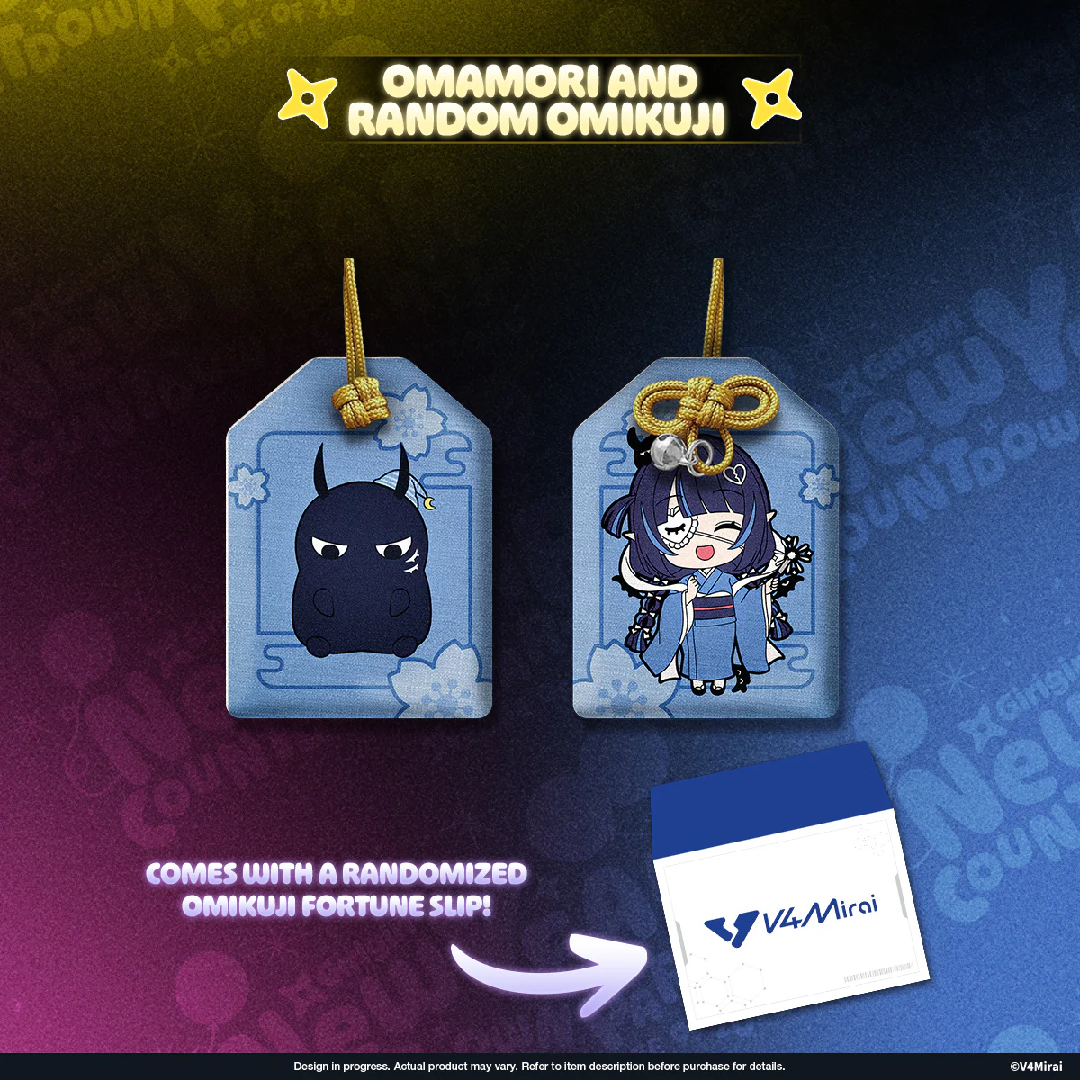 V4Mirai 2026 New Year Blessings Merch - Omamori and random Omikuji - Image 6