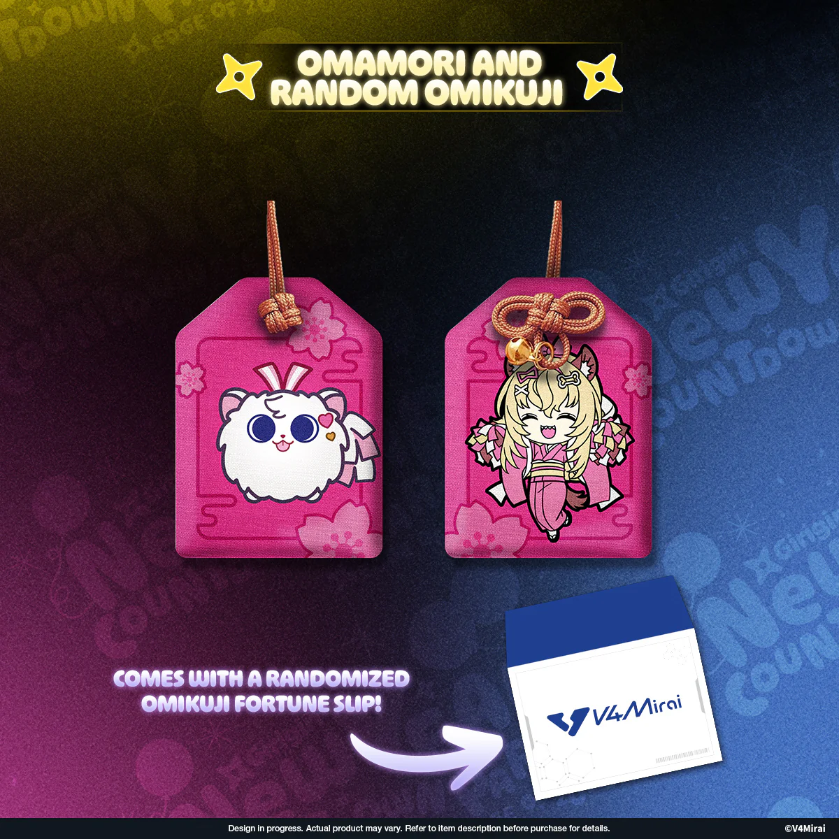 V4Mirai 2026 New Year Blessings Merch - Omamori and random Omikuji - Image 7