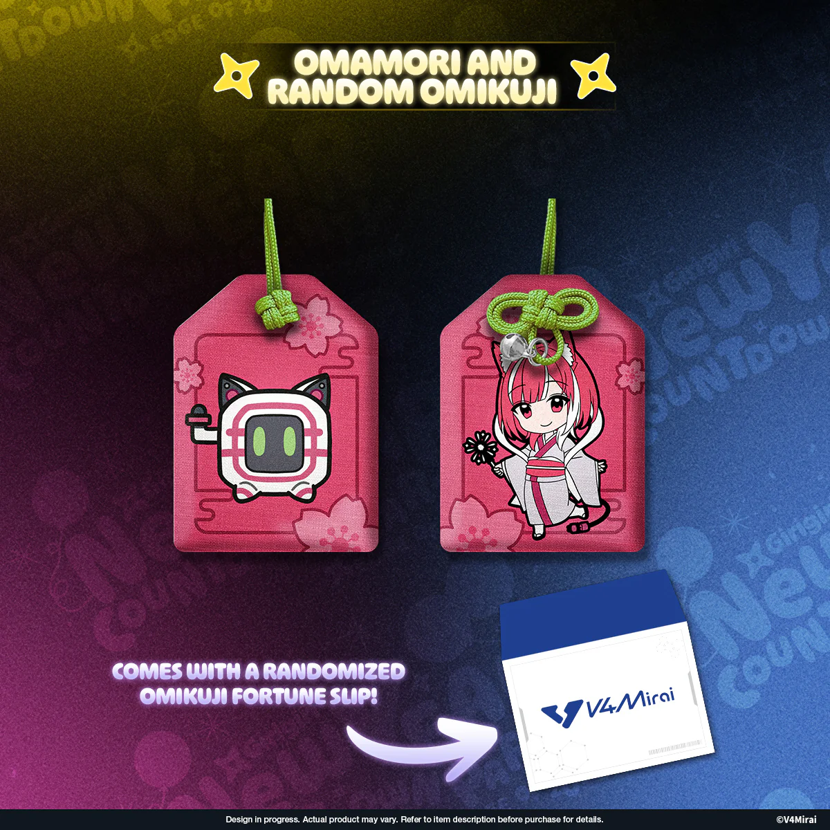 V4Mirai 2026 New Year Blessings Merch - Omamori and random Omikuji - Image 8