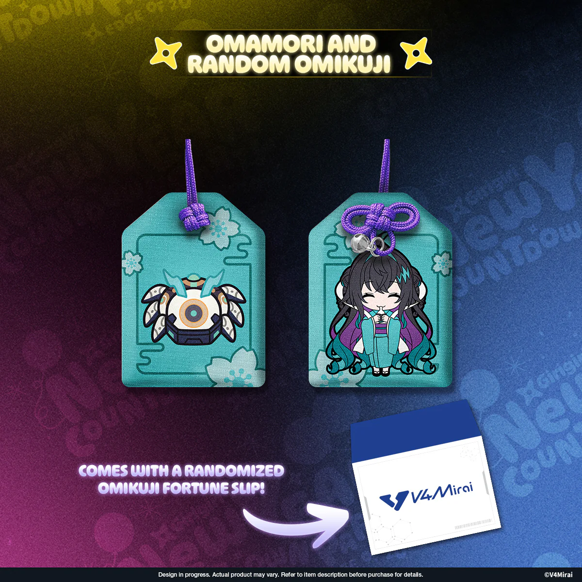 V4Mirai 2026 New Year Blessings Merch - Omamori and random Omikuji - Image 9