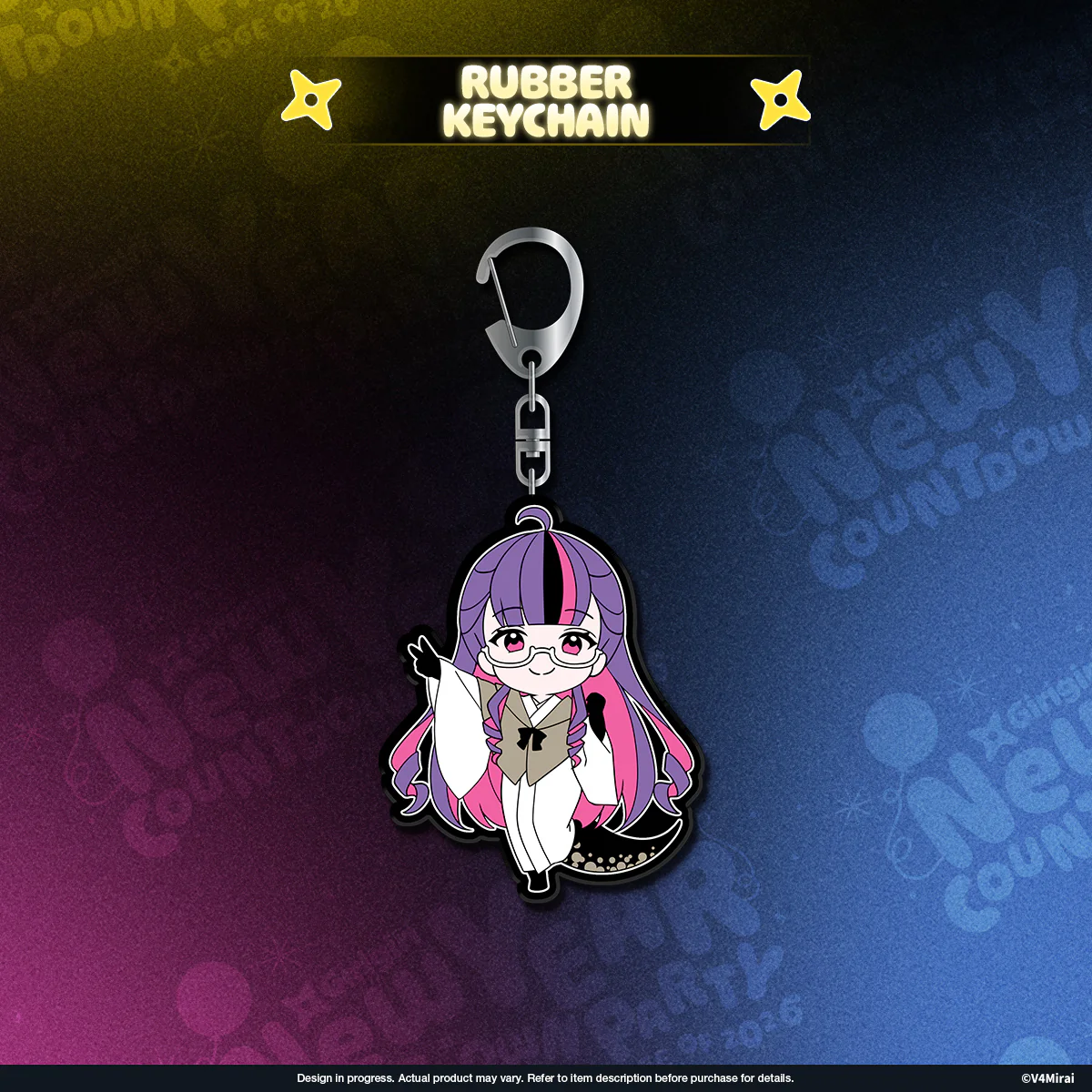 V4Mirai 2026 New Year Blessings Merch - Rubber Keychain - Image 11