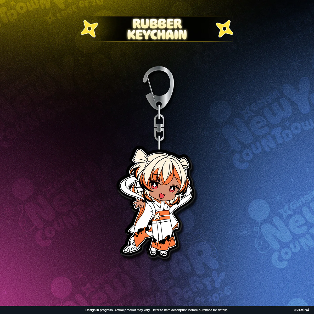 V4Mirai 2026 New Year Blessings Merch - Rubber Keychain - Image 12