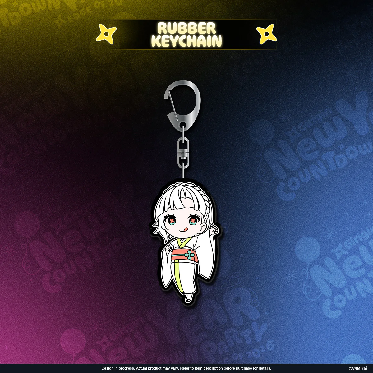 V4Mirai 2026 New Year Blessings Merch - Rubber Keychain - Image 14