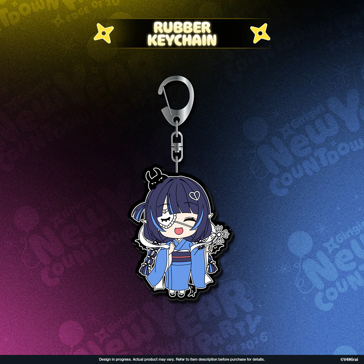 V4Mirai 2026 New Year Blessings Merch - Rubber Keychain - Image 6