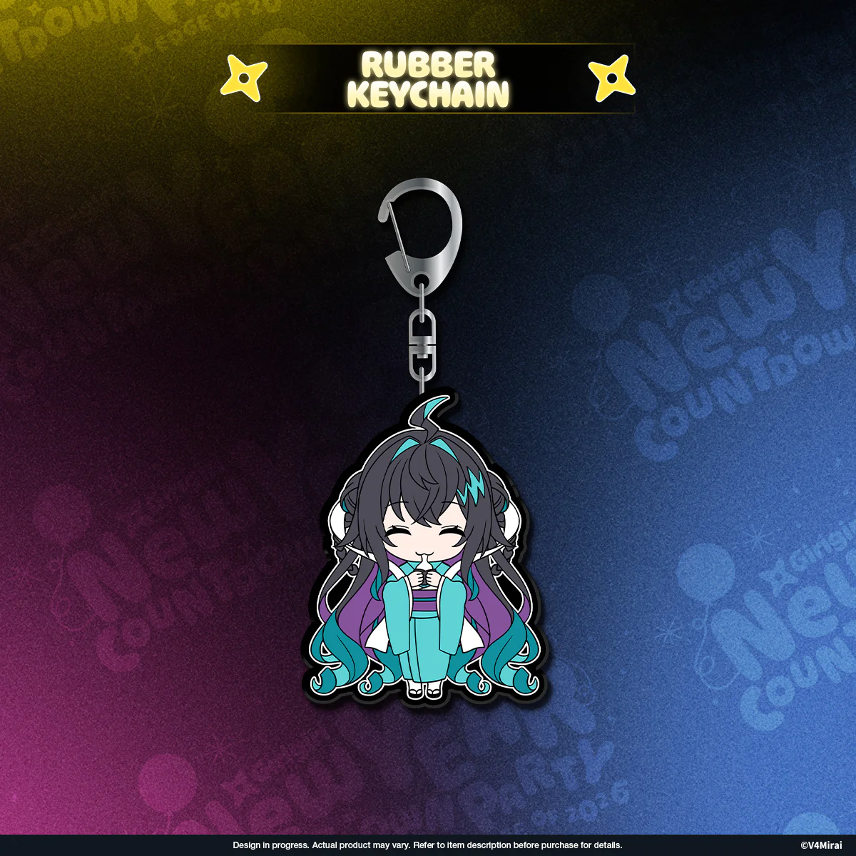 V4Mirai 2026 New Year Blessings Merch - Rubber Keychain - Image 9
