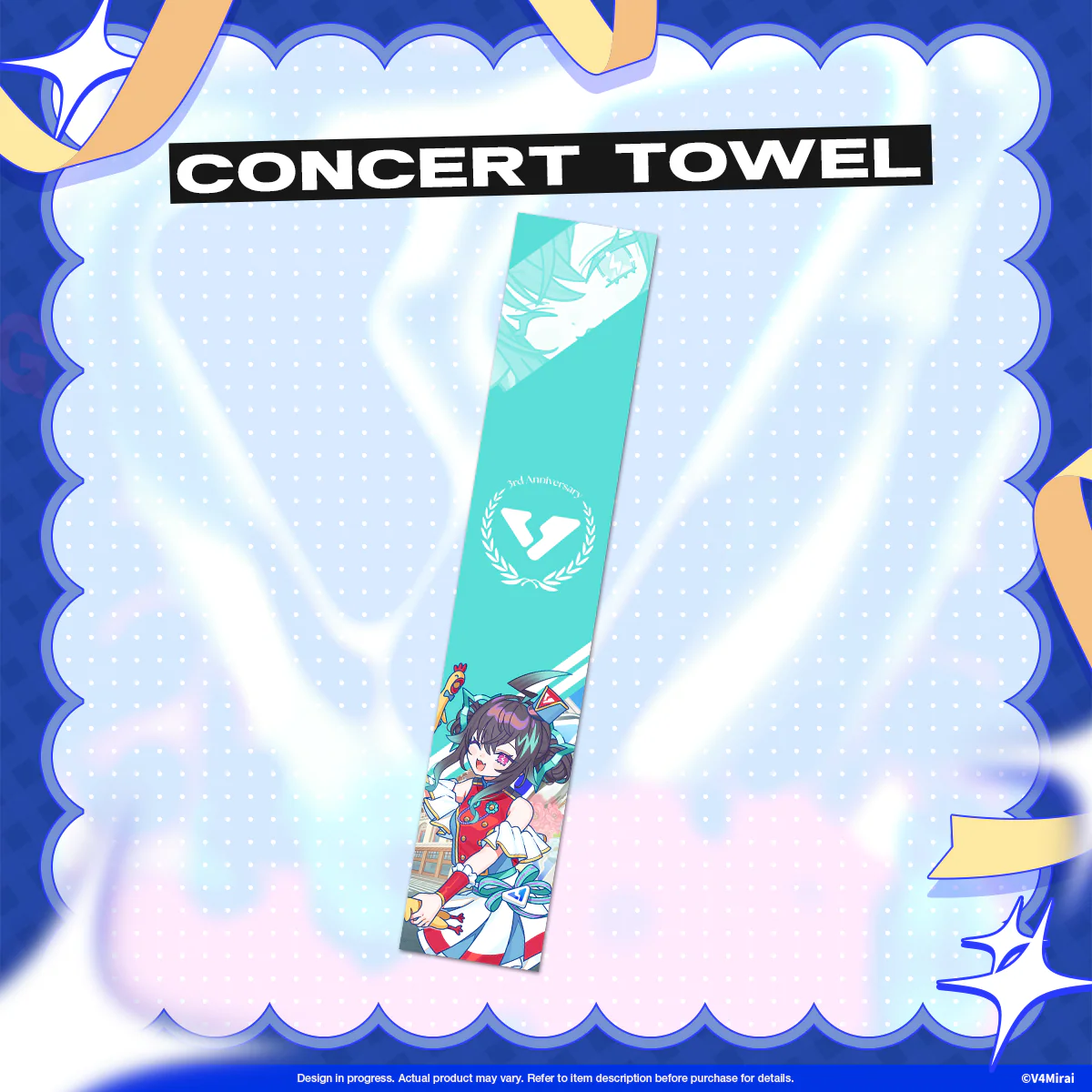 V4Mirai 3rd Anniversary Merch - Concert Towel - Image 10
