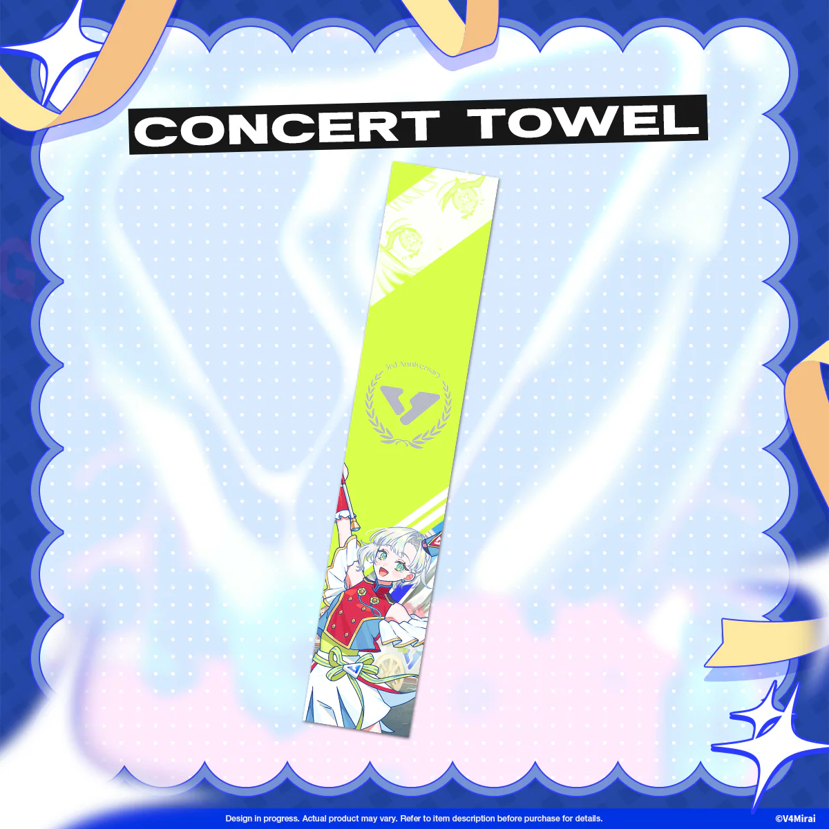V4Mirai 3rd Anniversary Merch - Concert Towel - Image 12
