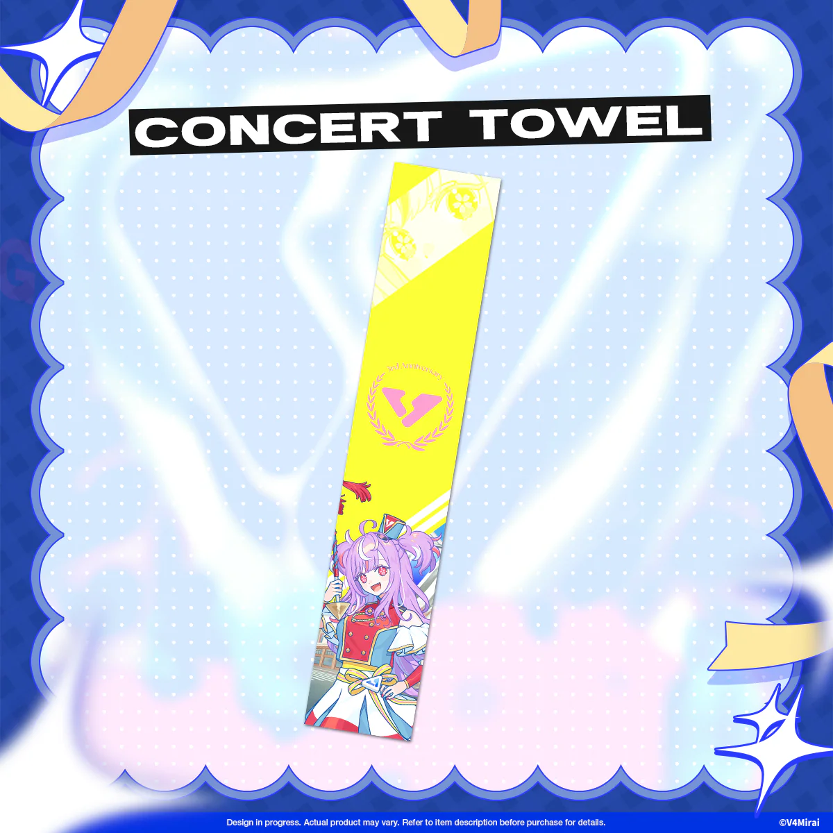 V4Mirai 3rd Anniversary Merch - Concert Towel - Image 3