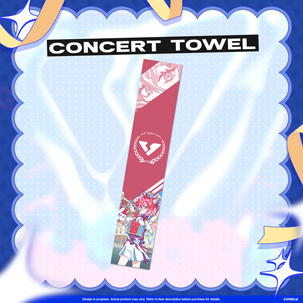 V4Mirai 3rd Anniversary Merch - Concert Towel - Image 7
