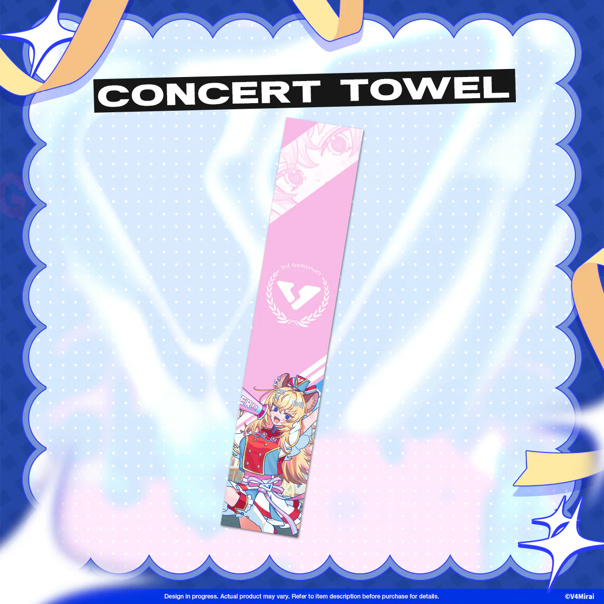 V4Mirai 3rd Anniversary Merch - Concert Towel - Image 8