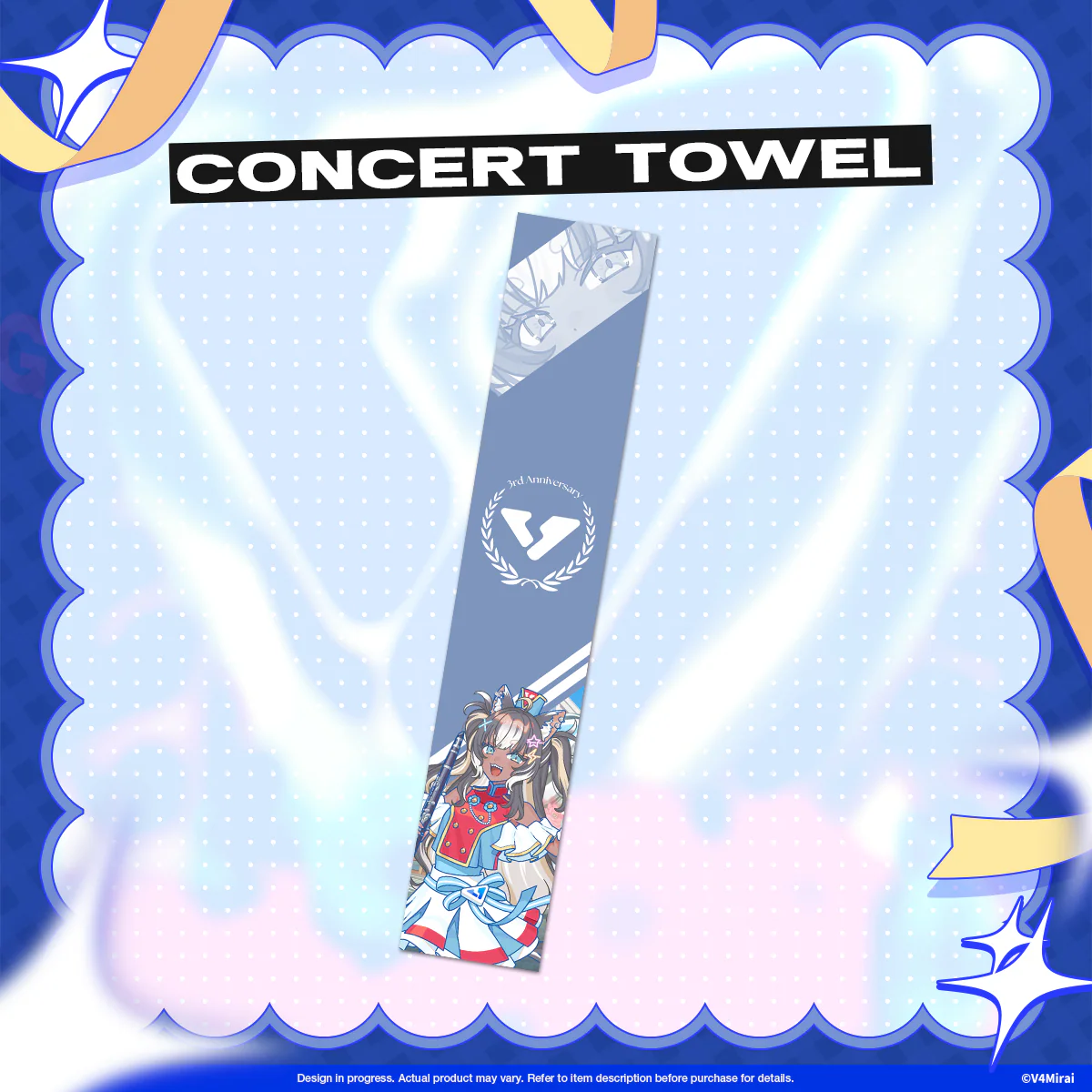 V4Mirai 3rd Anniversary Merch - Concert Towel - Image 9