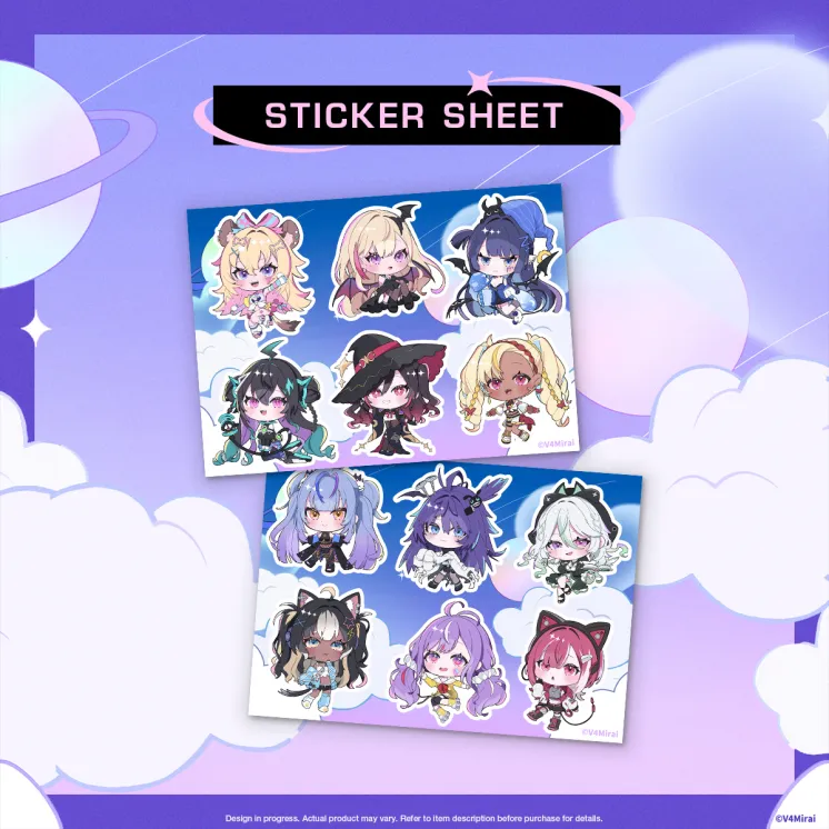 Chibi Delight Merch - Set of Sticker Sheets