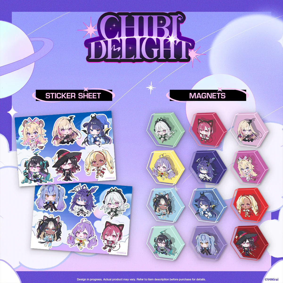 Chibi Delight Merch - Set of Sticker Sheets - Image 2