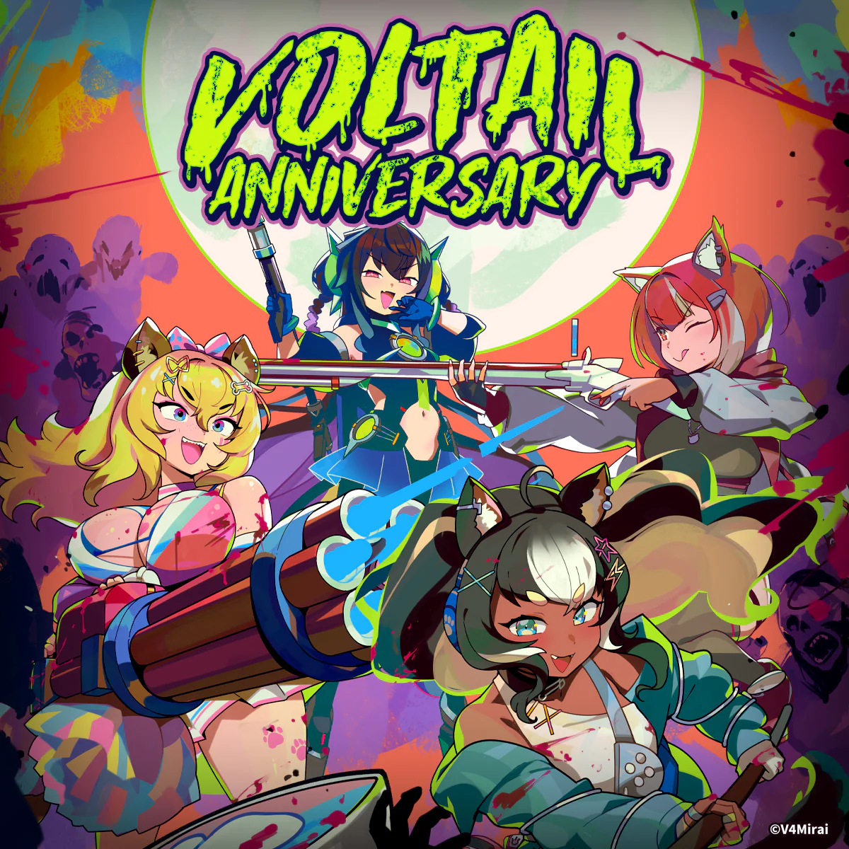 Voltail 1st Anniversary Merch - Group XL Wall Tapestry - Image 2