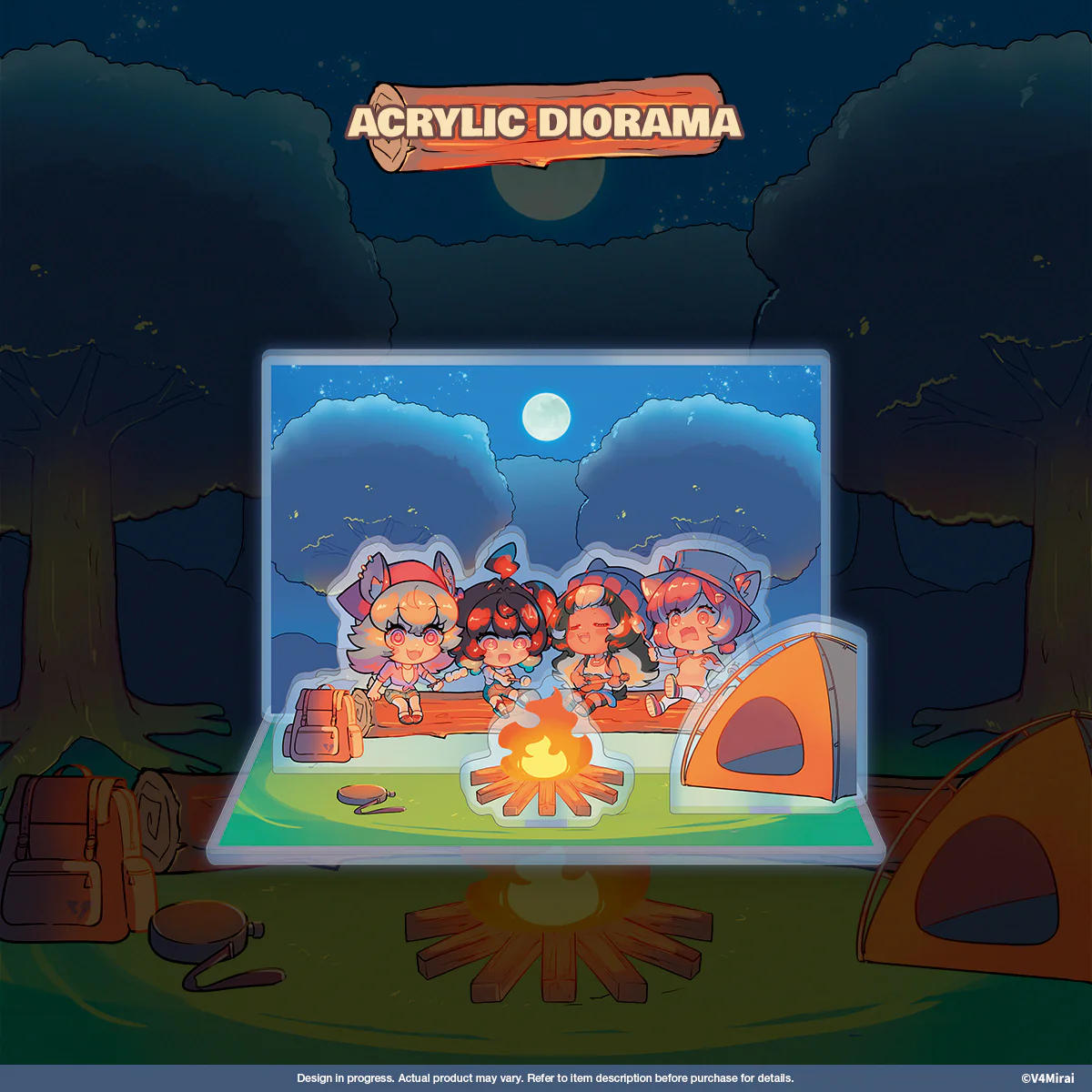 Voltail Summer Camp Merch - Acrylic Diorama